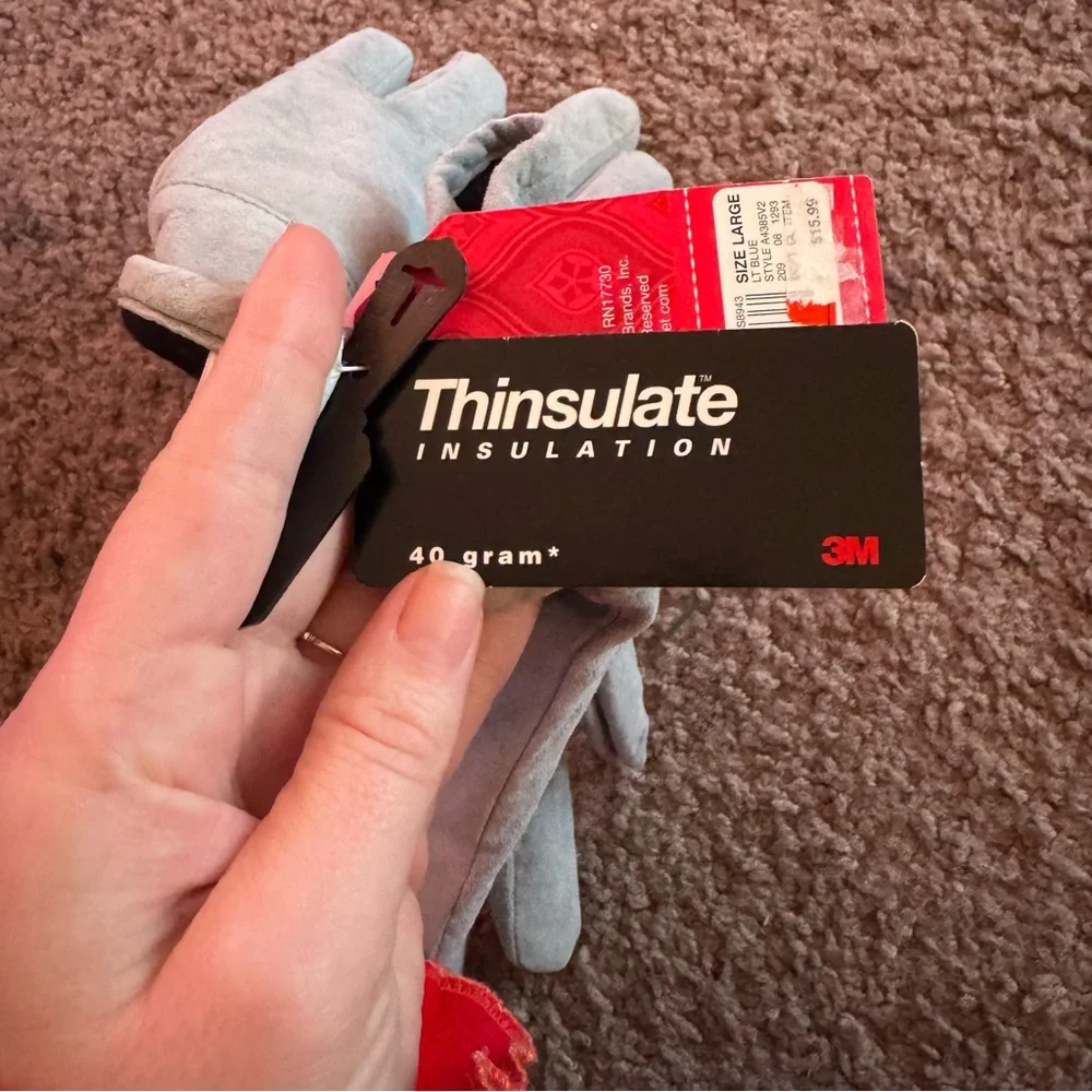 3M Thinsulate Insulated Gray Gloves